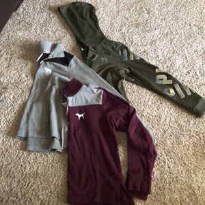 3 Victoria’s Secret sweatshirts